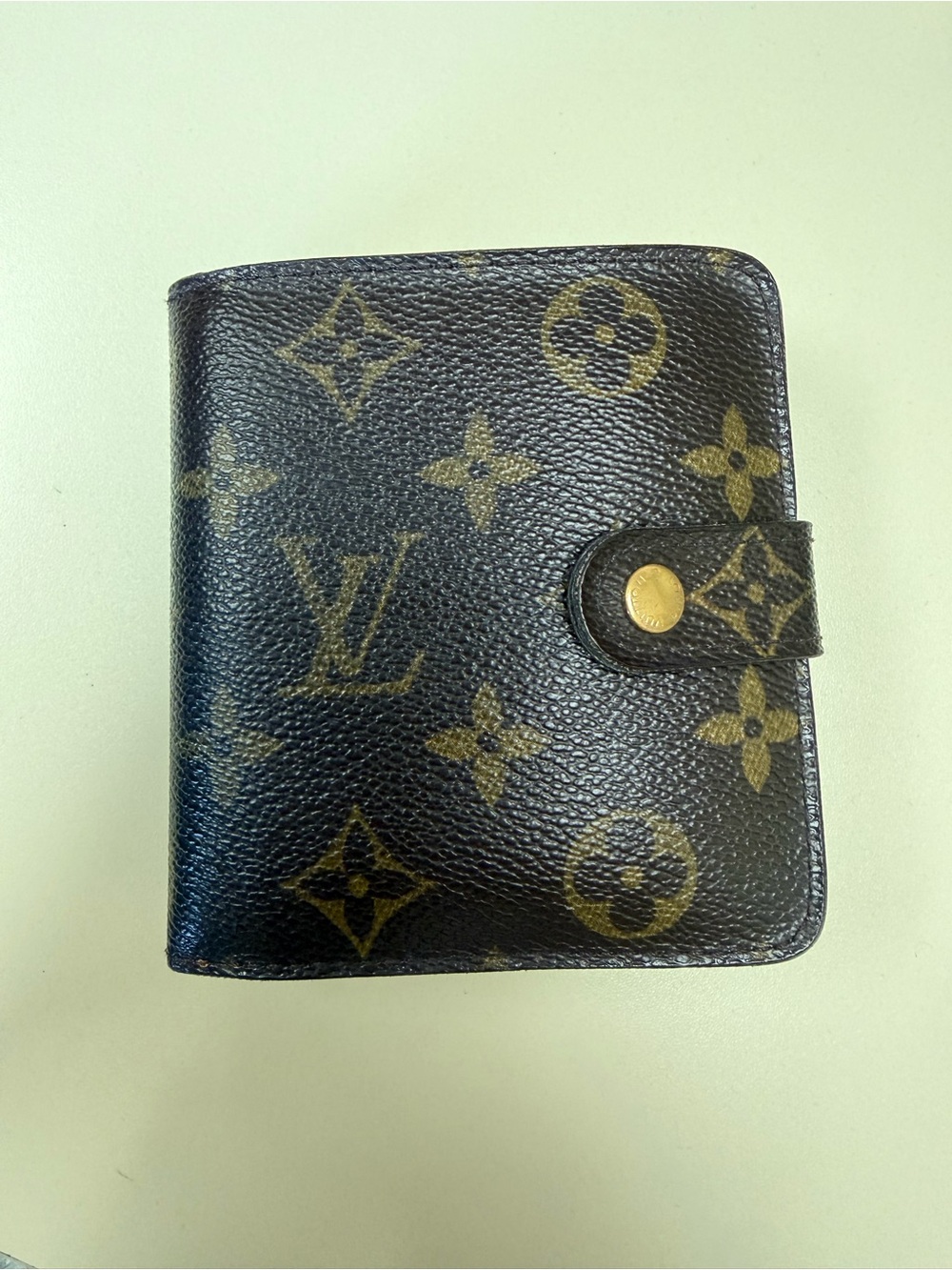 Louis Vuitton Monogram Canvas Card Holder Wallet - Brown/Gold Accents